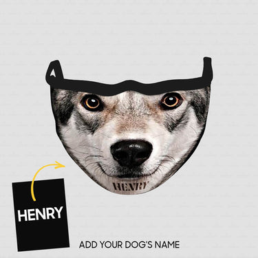 Personalized Dog Gift Idea - Grey Corgi Face Zoom For Dog Lovers - Cloth Mask
